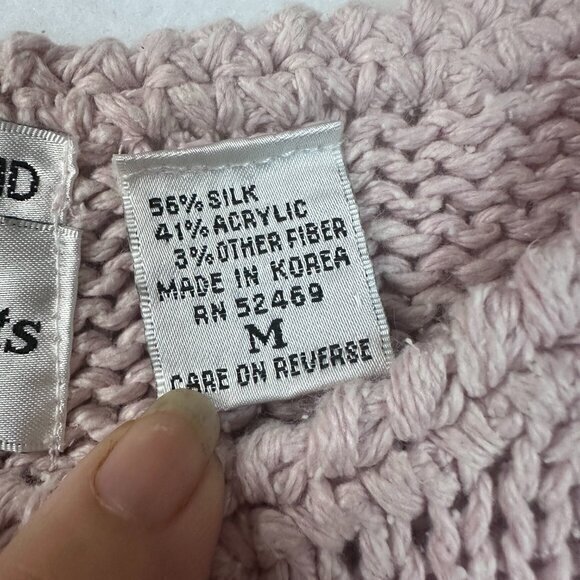 Country Concepts sweater vest women SILK M pink pastel geo‎ print VTG 1980's Y2K - Picture 4 of 5